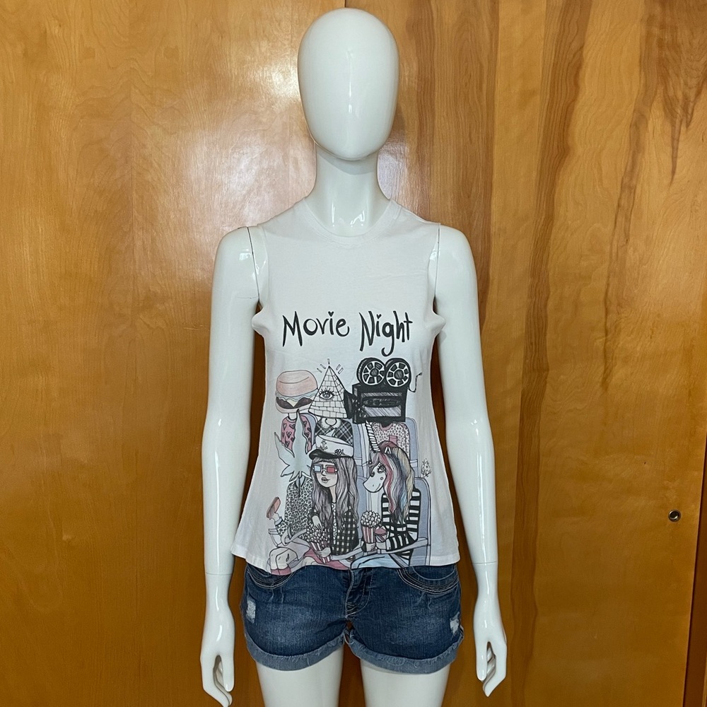 Rare Valfre Movie Night Tank Top Size Small
